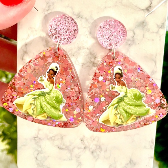Tiana Acrylic Dangle Earrings - Picture 1 of 4